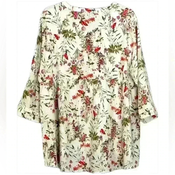 Jones New York Floral Hi-low Hem Blouse (50) - Picture 3 of 8